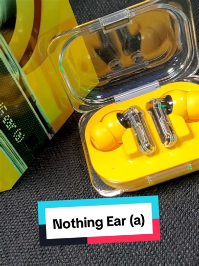 Nothing Ear (a) wireless earbuds, 42.5 hours of playtime, hybrid active noise canceling with 6 microphones, touch controls. Use the Nothing X app to customize the ANC and EQ for HiRes Audio and LDAC #earbuds #earbudswireless #wirelessearbuds #tiktokshopcreatorpicks