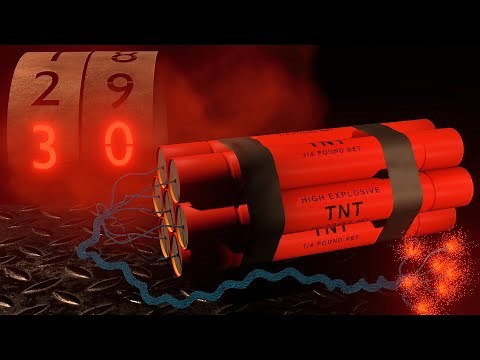 30 Second Timer Bomb 💣 TNT red | 3D Timer