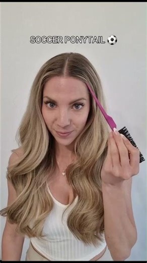 AMAZING SOCCER BRAIDED PONYTAIL ⚽ #hairstyle #braid #hairtutorial #ponytail #twistedhairstyle