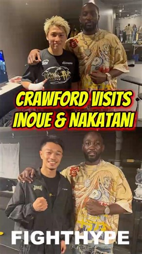 Terence Crawford Visits Inoue & Nakatani In Locker Room Moments Before Fight
