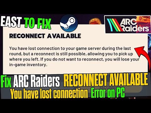🛠️ How to Fix ARC Raiders Server Connection Lost? | RECONNECT AVAILABLE Fix (Step-by-Step) 💻