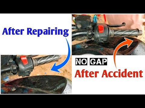 How to straighten bend handlebar in bike || simple but hai bahut badhiya || #HandlebarStraightening