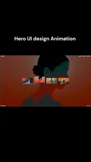 FIGMA - Hero UI design Animation #websitedesign