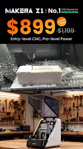 Makera Z1 🏆 The New Standard of Desktop CNC 💥 Early Bird $899 — 25% Off for a Limited Time, Bring Your Ideas to Life! Makera Z1 makes professional-grade CNC accessible to everyone: 🛠 Beginner-Friendly Setup — Start your first project in minutes 🤖 AI-Assisted Workflow & One-Click CAM — Turn designs into toolpaths effortlessly ⚙️ Auto Probing & Leveling — Industrial-grade accuracy on every cut 🔁 Quick Tool Changer — Switch tools in seconds 🪵 Multi-Material Machining — From wood to aluminum w