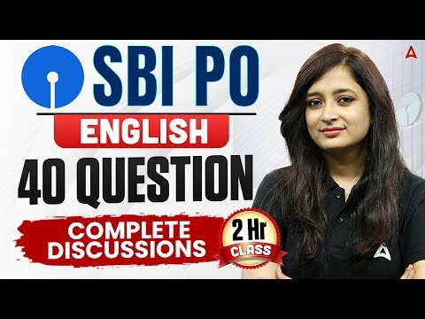SBI PO English Preparation | 40 Most Important Questions | 2-Hour Marathon Class