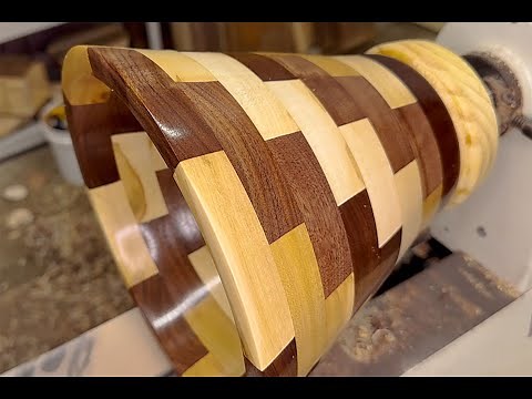 Woodturning my very first segmented bowl