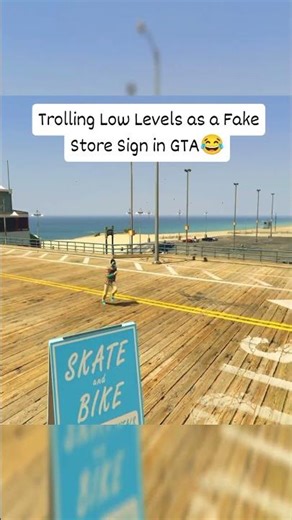 Trolling Low Levels as a Fake Store Sign in GTA 😂 #shorts #gta #gtaviral