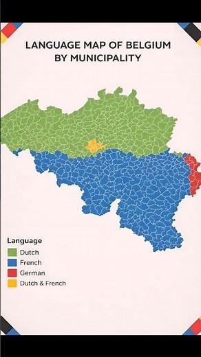 Language Map of Belgium 🇧🇪🗣️