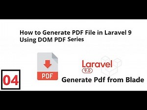 (04) Generate blade file pdf using dompdf in Laravel | Generate Pdf in Laravel
