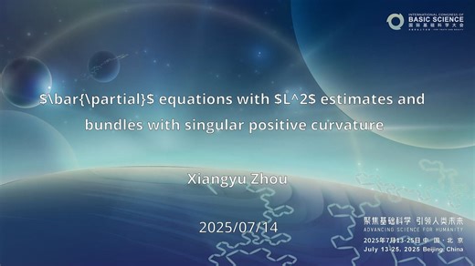 国际基础科学大会-$\bar{\partial}$ equations with $L^2$ estimates and bundles with...