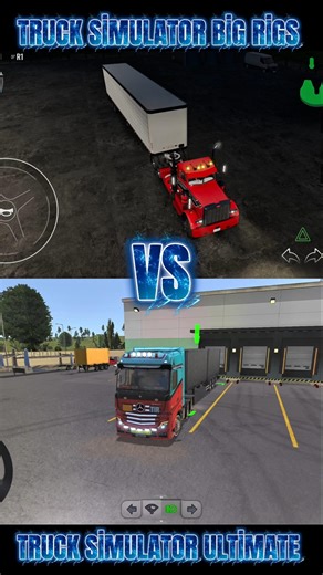 TRUCK SİMULATOR BİG RİGS VS TRUCK SİMULATOR ULTİMATE 🤔🤔🤔#keşfet #trucksimulator#shorts #mobilegame