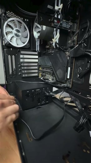 Installing all cables on modular PSU ffrom@bequietofficial #pcgaming #gaming #nvidia #amd