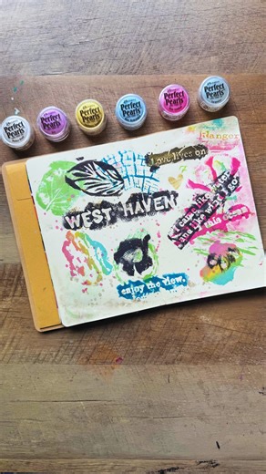 Ranger Ink (Official) on Instagram: "Texture hunting just got SPARKLY ✨ and @creativelyclinical is obsessed! I’ve been leveling up my texture hunting prints with Ranger Archival Ink Pads — no smudges, no bleeding, and still perfect for picking up textures. After collecting all of the prints I mixed Perfect Pearls Powder with a touch of water and boom, instant sparkly watercolors. Do you see that shimmer?! It’s taking my junk journaling and texture printing to a whole new level, especially since 