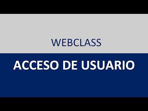 Acceso de usuario en WebClass