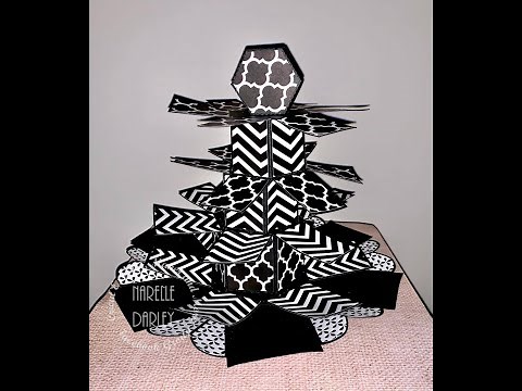 Hexagonal Tower explosion box assembly and free SVG