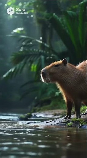 Jaguar Approaches a Capybara | Real Amazon Jungle Wildlife