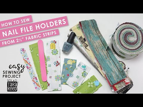 DIY Nail File Holder from fabric scraps