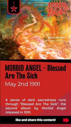 MORBID ANGEL - Blessed Are The Sick (1991) #onthisday #thrashmetal #metalreview #90smetal #metal