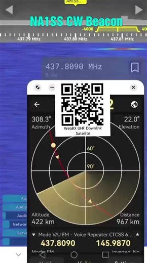 NA1SS CW Beacon Downlink​ 437.800 MHz Rx by WebRx UHF @OK03iw | Wanlop Tadsri