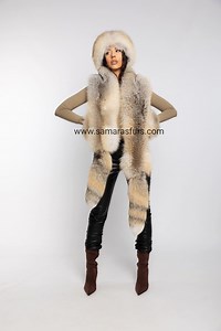 LUXURY Golden Island FOX Fur Boa Set With Fox Hat and Fox Fur Cuffs,fox Full Skin Fox Scarf With Tails,fox Hat,fox Cape,fur Accessories,gift - Etsy