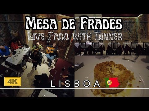 Live Fado in Lisbon, Mesa de Frades, Alfama - Concert with Portuguese Food. Portugal [4k]