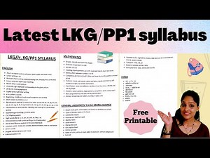 Latest LKG/ Junior KG/ PP1 syllabus in detail | LKG syllabus 202-2023 Information on free classes
