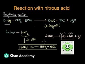 Reaction of amines with nitrous acid| Amines | Class 12 | Chemistry | Khan Academy