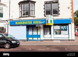 Blockbuster, video store closed. One of many Blockbuster  DVD and games rental stores to close after going into administration Stock Photo - Alamy