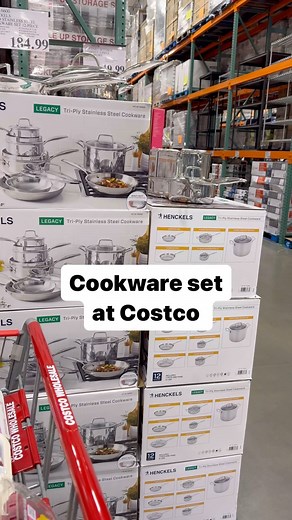 CostcoGuide | Angela Ackerman | Great deal on this 12 piece @henckels_int stainless steel cookware set at Costco! It comes with 7 pots and pans and 5 lids! #costco... | Instagram