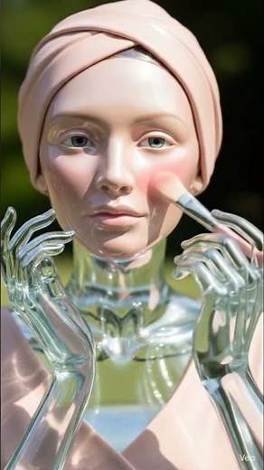 Glass Girl Makeup, Glowup #grwm #asmr #glass #shorts