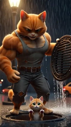 “The Strongest Hero Has the Softest Heart”#bodybuilderbilla #kittenrescue #emotionalstory #hero