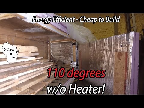 Tour of my Simple DIY Dehumidifier Wood Kiln - Super Energy Efficient and Mobile - Buckthorn Drying