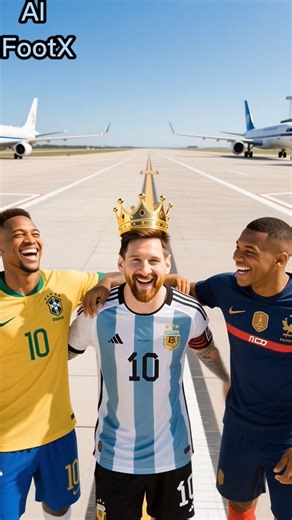 Unreal AI Football Skills — Ronaldo, Messi, Neymar & Mbappé 🤯⚽️ #shorts