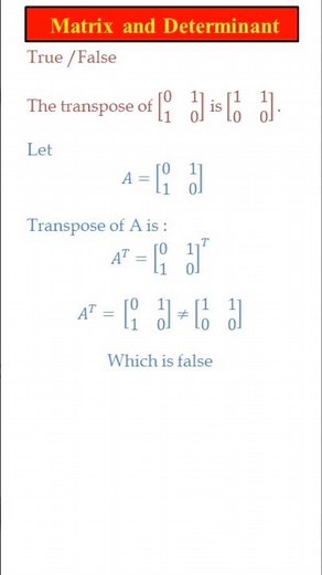 Matrix and Determinant