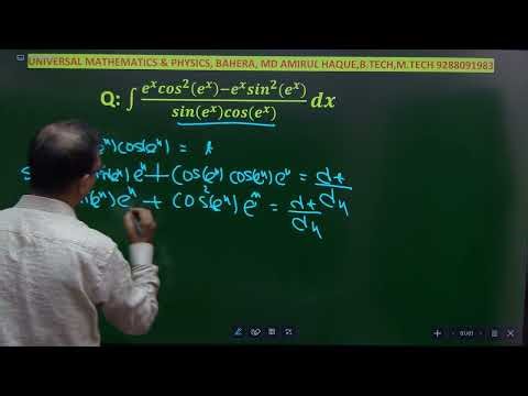 Integration ∫ e^x cos^2(e^x) - e^x sin^2(e^x) dx/sin(e^x)cos(e^x)