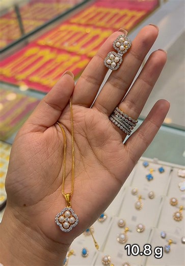 Small Stone Pendant Sets at Abid Jewelers in NYC