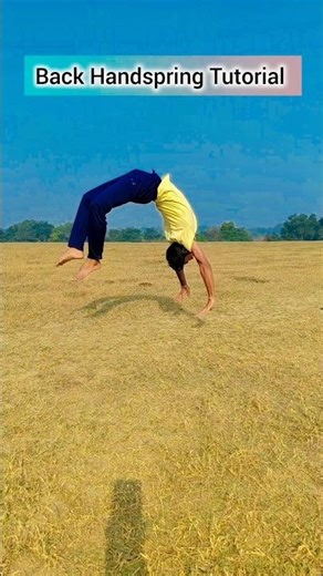 Learn back handspring the easiest way✅💯#tutorial #backhandspring #gymnast #parkour