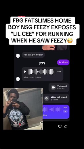 FBG Fat Slime's Homeboy NSG Feezy Exposes Lil Cee