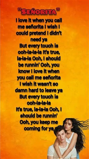 Señorita (lyrics) - Camila Cabello and ShawnMendes #lyrics #señorita #shawnmendes#camilacabello