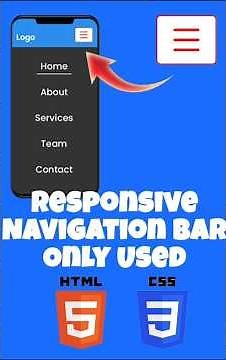 Responsive Navbar using HTML & CSS | Simple Navigation Bar Tutorial