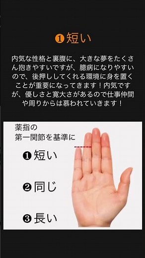 小指の長さでわかる性格診断とは？#手相 #占い #小指 #性格診断 #当たりすぎ #注意 #家族 #友達 #開運 #よしおかいと
