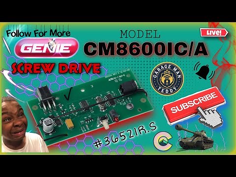 How To- Genie screw drive garage opener Model CM8600IC/A logic board #36521R.S replacement
