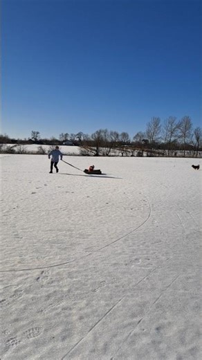 Насолоджуємось останніми сніжними днями #сніг #граємось #катаємося #веселощі