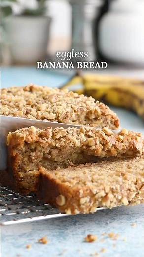 Soft, Light, Tender, Banana Bread without Eggs! #egglessbananabread #bananabread
