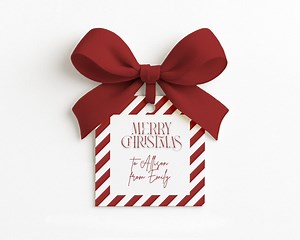 Christmas Gift Tag Template | Printable Holiday Tags (canva Editable) - Etsy Australia