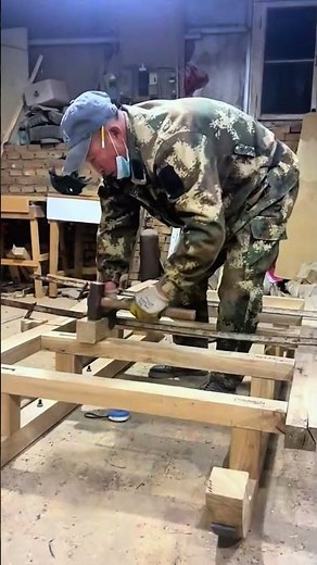 Building a Snow Sled Frame with Just a Hammer! Super Satisfying Woodwork ❄️🔨