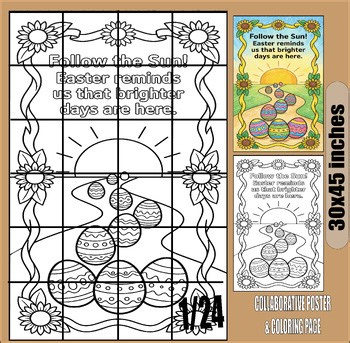 Easter Collaborative Poster | Spring Bulletin Board Idea Door & Classroom Decor