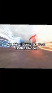 Day #9 of Sonic vs Flash Endless Race 💨⚡🔥 Flash Run cycle!#sonic #flash #animation #blender