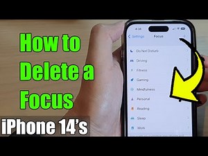 iPhone 14/14 Pro Max: How to Delete a Focus