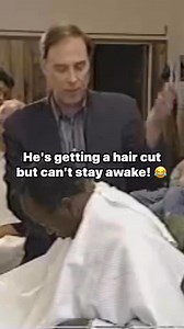 He's getting a hair cut but can't stay awake! 😂 #funny #comedy #hypnosis #comedyreels #lol #reels | Worlds Coolest Hypnotists